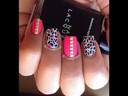 studded leopard print nail art tutorial