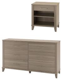Maybe you would like to learn more about one of these? Somerset 2 Piece 6 Drawer Double Dresser And Nightstand Set In Ash Gray Transitional Bedroom Furniture Sets By Homesquare Houzz
