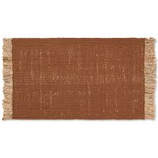ferm living floor mat block brown jute
