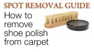 how to remove shoe polish from carpet