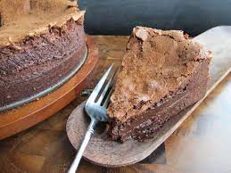 Baked Chocolate Mousse Cake gambar png