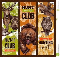 vector hunt club open season sketch