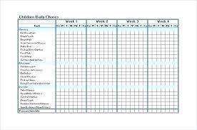 Free Chore Chart Template Childrens List Charts Pulpitis Info