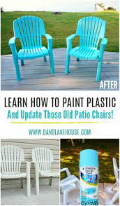 how to spray paint plastic lawn chairs