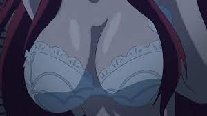 rias gremory, high school dxd, animated, animated gif, screencap, 10s,  1girl, bouncing breasts, bra, breasts, demon girl, female focus, large  breasts, long hair, nipples, red hair, solo, underwear, undressing - Image  View - |