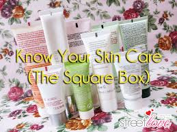 know your skin care the colored square