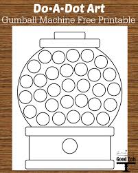 Free downloadable coloring pages for adults with dementia within kristin dudish playing with papersgumball machine template and gumball machine coloring page. Gumball Machine Do A Dot Free Printable Grace And Good Eats
