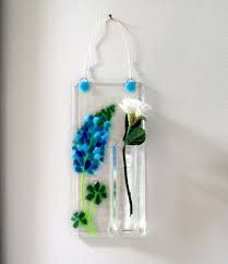 Fused Glass Wall Vase Wall Hanging Bud