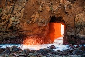 The scenery in big sur, california cannot be done justice by film or secondhand account. Keyhole Arch Light Show On Big Sur S Pfeiffer Beach Travel Caffeine