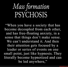 Mass formation PSYCHOSIS "When you have a society that has become decoupled  from each other, and