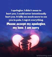 apology and sorry paragraphs for him