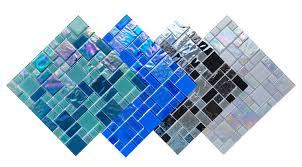 Iridescent Glass Mosaic Pool Tile Tai