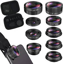 A lens is a transmissive optical device that focuses or disperses a light beam by means of refraction. Amazon Com Iphone Lens Kit Phone Camera Lens 9 In 1 Zoom Telephoto Lens 198 Fisheye 0 35x Super Wide Angle 20x Macro Lens 0 63x Wide Lens Cpl Kaleidoscope Lens Starburst For Samsung