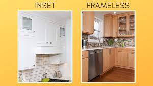 inset cabinets vs frameless cabinets