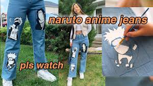 Image of how to draw jeans step by step fashion pop culture free. Diy Custom Anime Jeans Painted My Own Anime Jeans Naruto Youtube