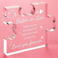 gifts for sister in law acrylic plaque