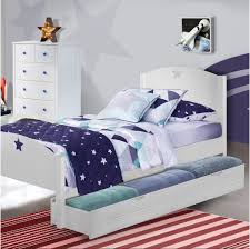 starlight white wood single bed for kids