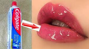 how to get pink lips with toothpaste