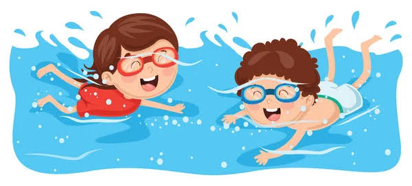 Swimming drawing Stock vektory | DepositPhotos