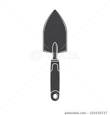 Garden Trowel Icon Silhouette Isolated