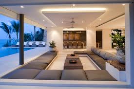 Living Room With Ceiling Lights