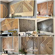 Geometric Wall Art Handmade Art Wood
