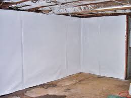 Basement Wall Vapor Barrier System In