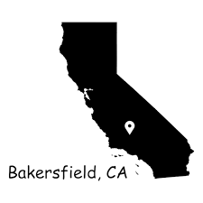 Bakersfield California Ca State Map