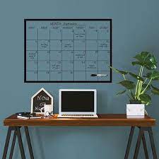 clear monthly dry erase calendar decal