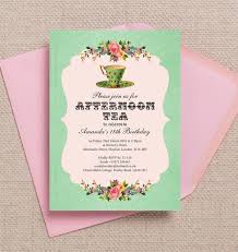 Vintage Afternoon Tea Themed 18th Birthday Party Invitation From