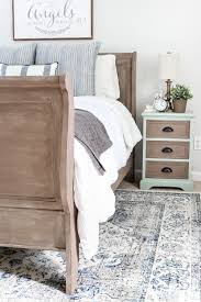 painted weathered wood bed makeover