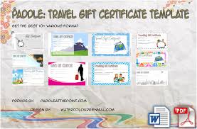 Travel Gift Certificate Templates 10 Best Ideas Free