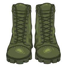 cartoon army boots stock vector by