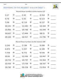 Rounding Numbers Worksheets To The Nearest 100