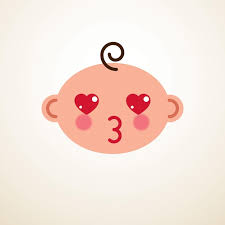 cute baby cartoon vector flat icon