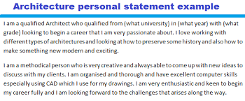 Personal statement  Initial Personal Statement Architecture personal statement