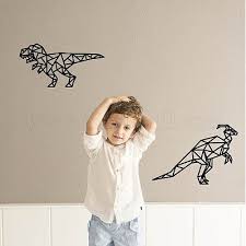 Nbeads 4 Pcs Wooden Dinosaur Wall