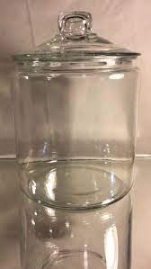 clear glass candy cookie jar canister