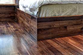 custom stained black walnut flooring