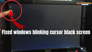 blinking cursor black screen windows 10