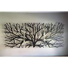 Black Tree Shape Metal Tree Wall Art