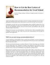letters of recommendation for grad