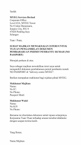 Contoh surat wakil kuasa urusan rasmi sebagai rujukan kepada mereka . Collection Of Maid Permit From Myeg My Awesome Moments