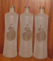 Sandblasted Glass Bottle Sandblasted