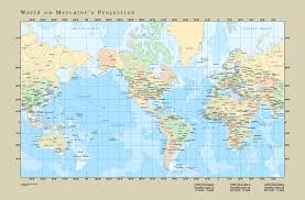 Tackamap World On Mercators Projection America Centered Wall Map