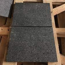 black pearl granite flamed tiles