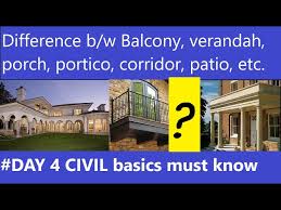 Difference Between Verandah Balcony