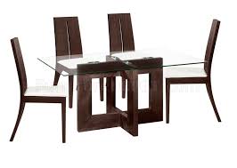 Modern Dining Table With Wooden Base