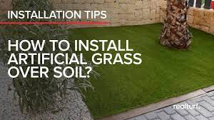 install artificial turf over soil you