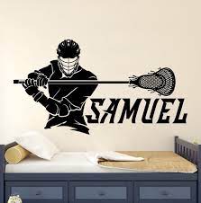 Personalized Lacrosse Wall Decal